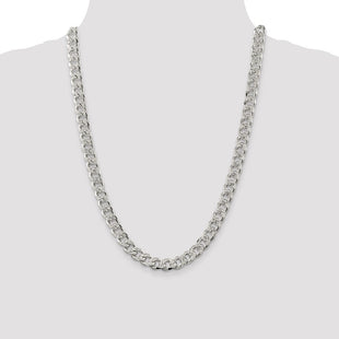 Sterling Silver Pav Curb Chain (Style QCF250-24)