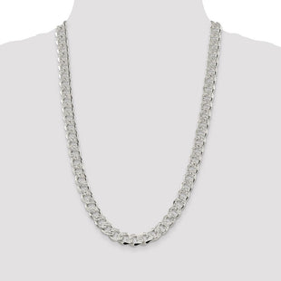 Sterling Silver Pav Curb Chain (Style QCF300-26)