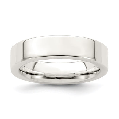 Sterling Silver Comfort Fit Flat Band