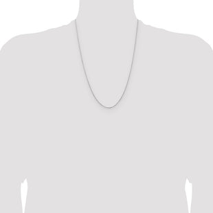 Sterling Silver Rhodium-plated Cable Chain (Style QCL025R-24)