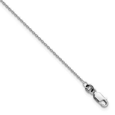 Sterling Silver Rhodium-plated Cable Bracelet, 9 x 1.25mm