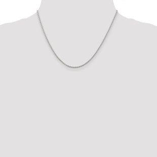 Sterling Silver Rhodium-plated Cable Chain