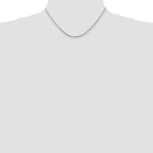 Sterling Silver Rhodium-plated Cable Chain