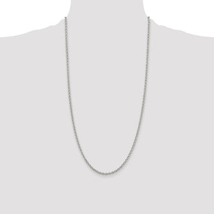 Sterling Silver Cable Chain (Style QCL080-28)