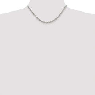 Sterling Silver Rhodium-plated Cable Chain