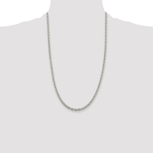 Sterling Silver Rhodium-plated Cable Chain (Style QCL120R-26)