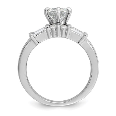 Cheryl M Sterling Silver Rhodium-plated Polished CZ Ring Set
