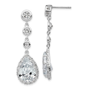 Sterling Silver Earrings Style QCM653 - Classique Jewelry Inc.