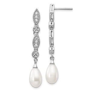 Sterling Silver Earrings Style QCM711 - Classique Jewelry Inc.