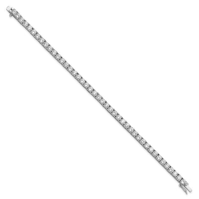 Cheryl M Sterling Silver Rhodium-plated Brilliant-cut CZ Tennis Bracelet