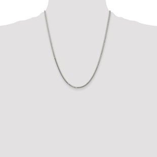 Sterling Silver Polished Domed Curb Chain