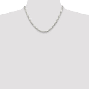 Sterling Silver Polished Domed Curb Chain (Style QDB150-18)