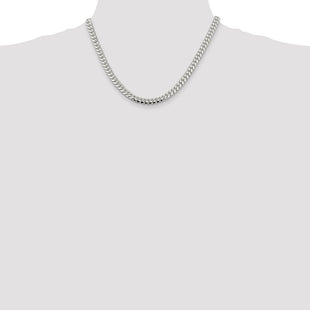 Sterling Silver Polished Domed Curb Chain (Style QDB180-18)