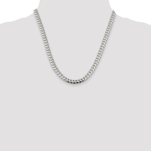 Sterling Silver Polished Domed Curb Chain (Style QDB200-20)