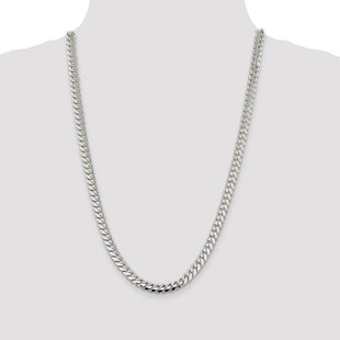 Sterling Silver Polished Domed Curb Chain (Style QDB200-26)