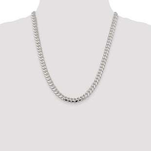 Sterling Silver Polished Domed Curb Chain (Style QDB220-22)