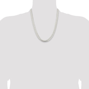 Sterling Silver Polished Domed Curb Chain (Style QDB250-22)