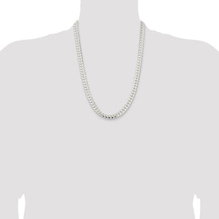 Sterling Silver Polished Domed Curb Chain (Style QDB250-24)