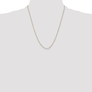 Sterling Silver And Vermeil Diamond-cut Rope Chain (Style QDCY040-22)
