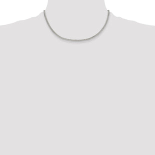 Sterling Silver Polished Double Diamond-cut Curb Chain (Style QDD060-16)