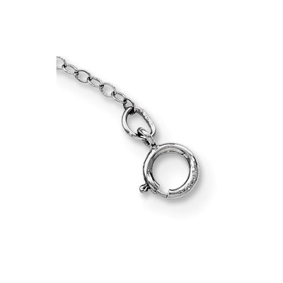 Diamond Fascination Diamond Mystique Sterling Silver Platinum-plated Diamond and Sapphire Cross Necklace