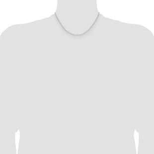 Sterling Silver Rhodium-plated D/C Forzantine Chain (Style QDFC050R-16)