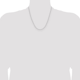 Sterling Silver Rhodium-plated D/C Forzantine Chain (Style QDFC050R-20)