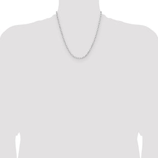 Sterling Silver Rhodium-plated D/C Forzantine Chain (Style QDFC080R-20)