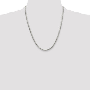 Sterling Silver Polished Double Oval Flat Chain (Style QDOF080-22)