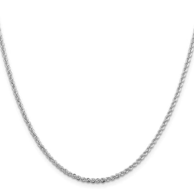 Sterling Silver Rhodium-plated Solid Rope Chain, 22 x 2.3mm