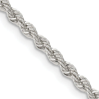 Sterling Silver Solid Rope Chain, 24 x 2.5mm