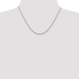 Sterling Silver Diamond-cut Spiga Chain (Style QDS045-18)