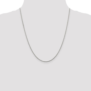 Sterling Silver Diamond-cut Spiga Chain (Style QDS045-22)