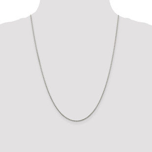 Sterling Silver Diamond-cut Spiga Chain (Style QDS045-24)