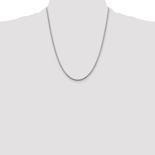 Sterling Silver Diamond-cut Spiga Chain (Style QDS060-22)