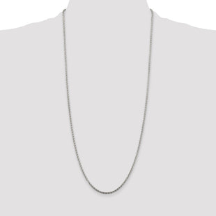 Sterling Silver Diamond-cut Spiga Chain (Style QDS060-30)