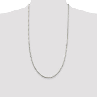 Sterling Silver Diamond-cut Spiga Chain (Style QDS080-22)