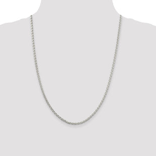 Sterling Silver Diamond-cut Spiga Chain (Style QDS080-24)