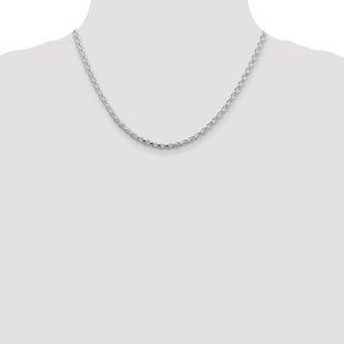 Sterling Silver Diamond-cut Spiga Chain (Style QDS100-18)