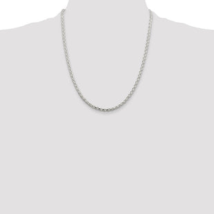 Sterling Silver Diamond-cut Spiga Chain (Style QDS100-22)