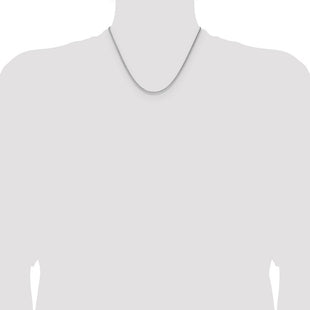 Sterling Silver Diamond-cut Square Spiga Chain (Style QDSS045-18)