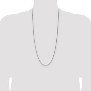 Sterling Silver Diamond-cut Square Spiga Chain (Style QDSS045-30)