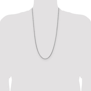 Sterling Silver Diamond-cut Square Spiga Chain (Style QDSS060-28)