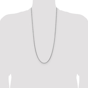Sterling Silver Diamond-cut Square Spiga Chain (Style QDSS060-30)