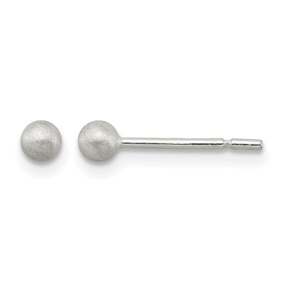 Sterling Silver Polished Laser-cut Post Earrings