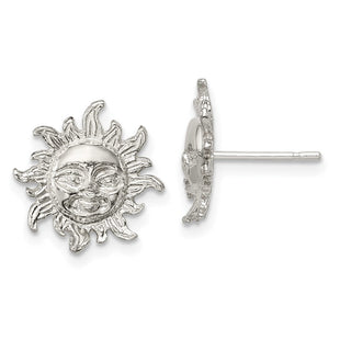 Sterling Silver Sun Mini Earrings (Style QE118)