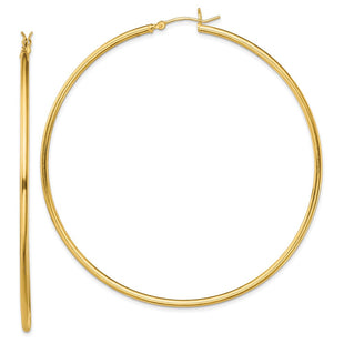 Sterling Silver Gold-Tone Polished Hoop Earrings (Style QE13131)