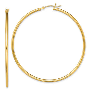 Sterling Silver Gold-Tone Polished Hoop Earrings (Style QE13135)
