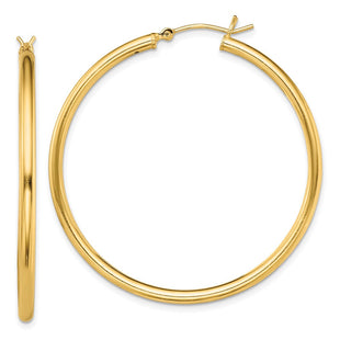 Sterling Silver Gold-Tone Polished Hoop Earrings (Style QE13136)