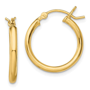 Sterling Silver Gold-Tone Polished Hoop Earrings (Style QE13144)